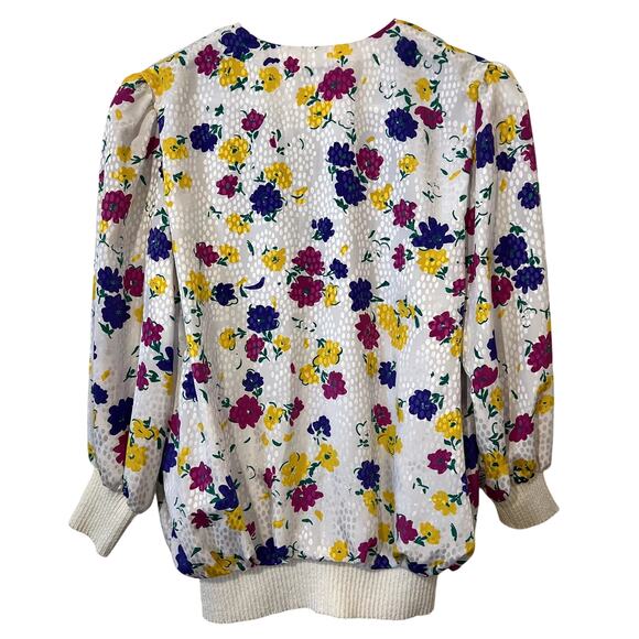 Vintage Anthony Sicari Floral Jacquard Top And Skirt 2 Piece Matching Set Sz 10 - Picture 9 of 12